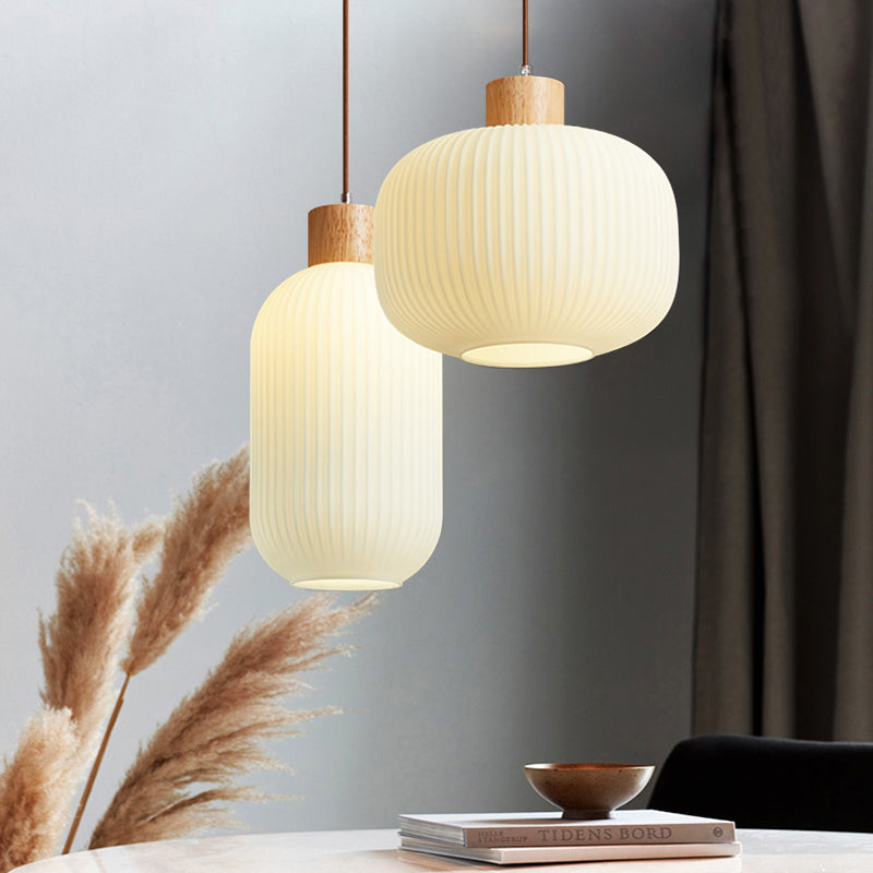 Ozawa Luminaires Suspension LED Moderne Bois/Verre Salon/Salle à manger