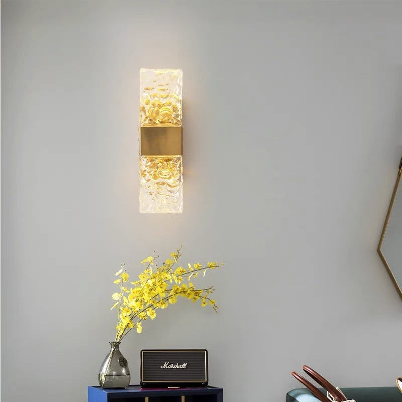 Kajetan Modern Rectangular Metal Wall Lamp, Gold