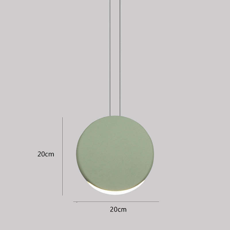 Morandi Suspension Ronde Simple, Métal/Résine, Noir/Vert/Brun/Gris/Blanc, Chambre à Coucher/Bureau