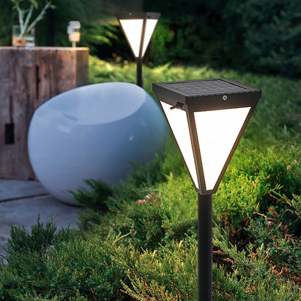 Orr Moderne LED Lampadaire Noir Métal/Verre Allée Exterieur