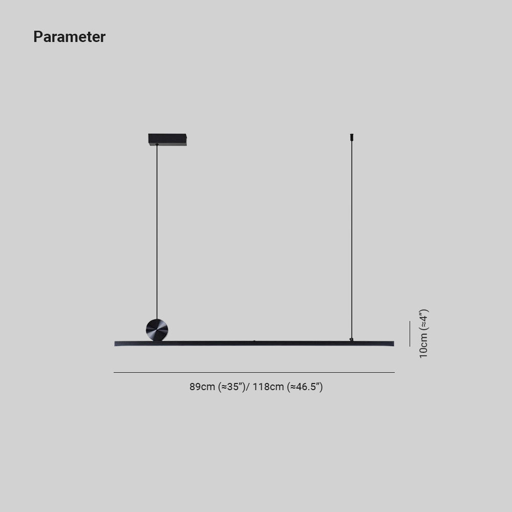 Edge Design LED Luminaires Suspensions Linéaire Moderne Métal/Plastique Noir/Or Salon/Cuisine