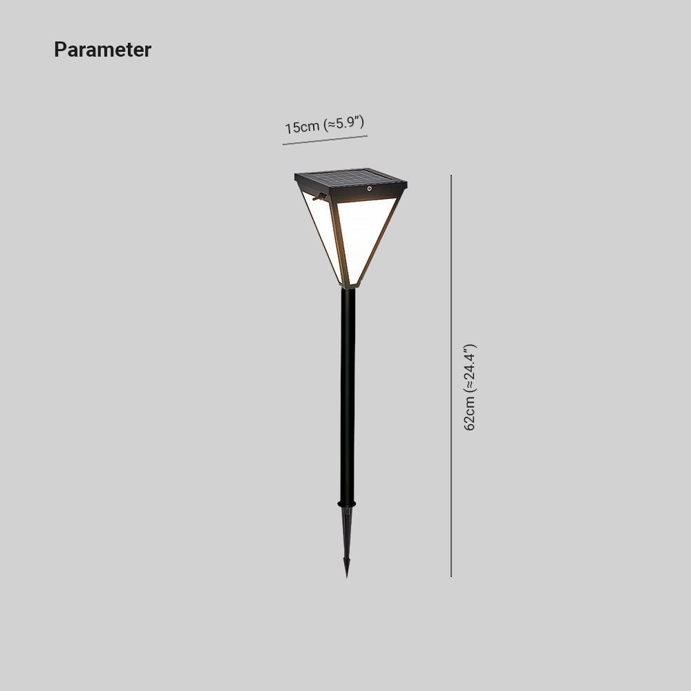 Orr Moderne LED Lampadaire Noir Métal/Verre Allée Exterieur