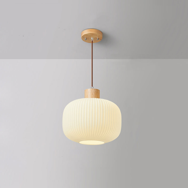 Ozawa Luminaires Suspension LED Moderne Bois/Verre Salon/Salle à manger