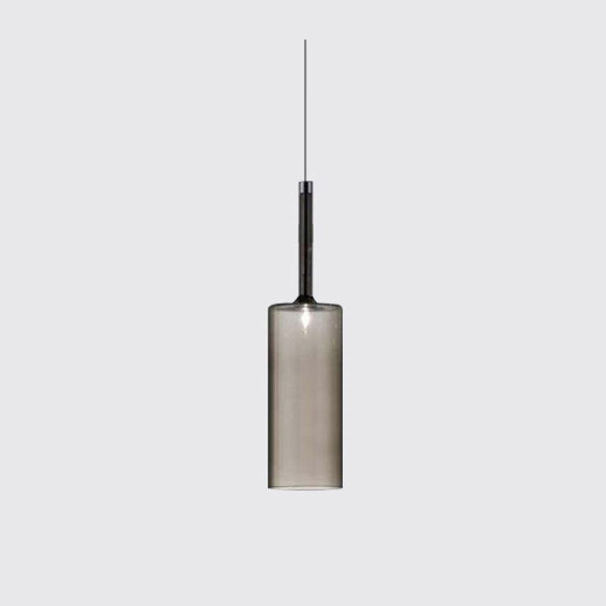 Hailie Lustre Suspension Moderne Minimaliste Verre Clair/Gris Bar