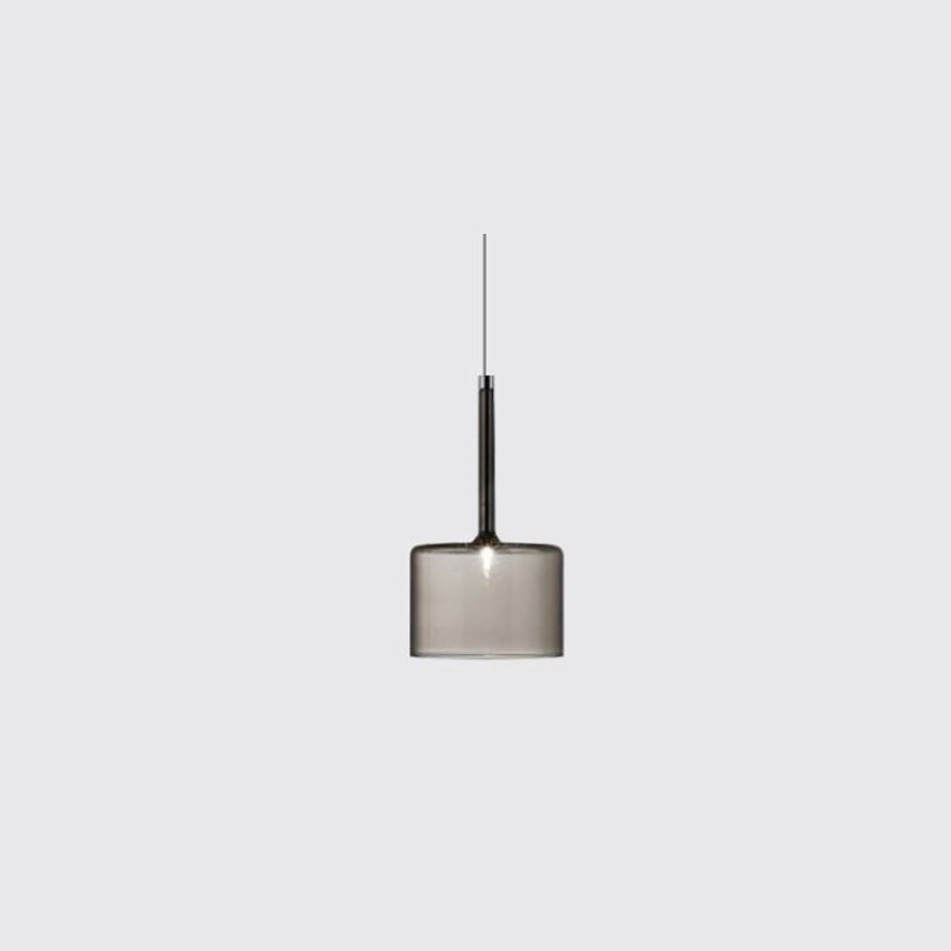 Hailie Lustre Suspension Moderne Minimaliste Verre Clair/Gris Bar