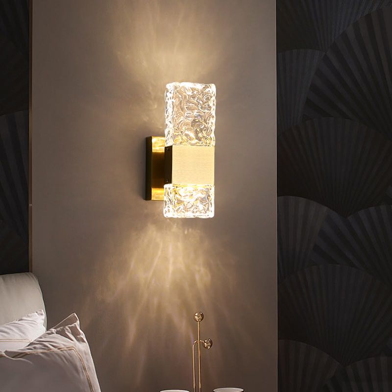 Kajetan Modern Rectangular Metal Wall Lamp, Gold