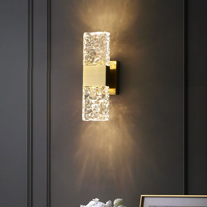 Kajetan Modern Rectangular Metal Wall Lamp, Gold