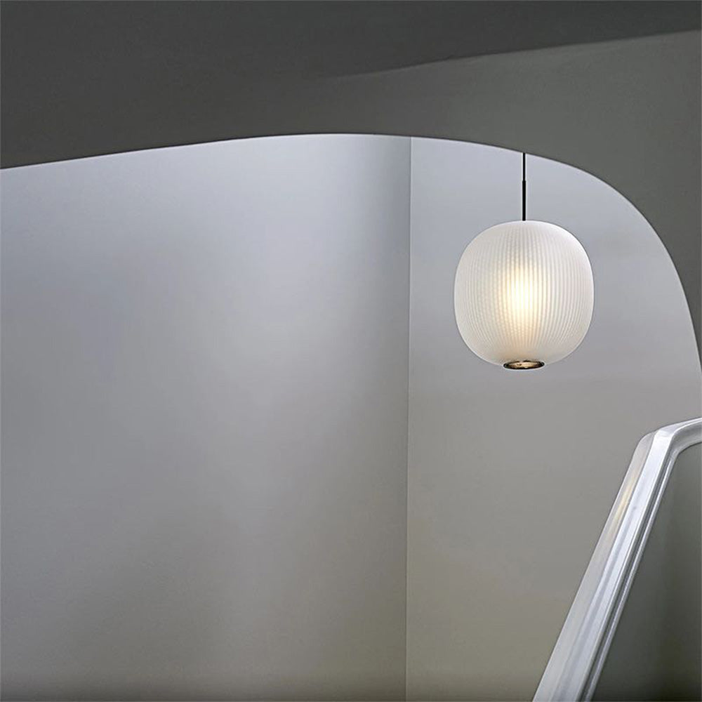 Hailie Design Luminaires Suspensions Globe Moderne Métal/Verre Gris Fumé/Blanc Sablonneux Salon